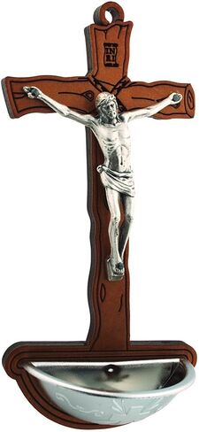 Crucifix Holy Water Font, 6 3/4 Inches in Saudi Arabia