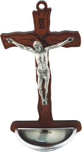 Crucifix Holy Water Font, 6 3/4 Inches in Saudi Arabia