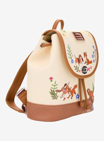 حقيبة ظهر Loungefly Disney The Fox and the Hound Floral Mini - BoxLunch حصريًا باللون البني in Kuwait