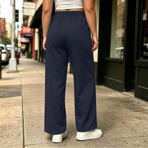 Sweatpants for Women Lounge Elastic Waist Drawstring Sports Pants Trousers Plus Size Loose Athletic Long Pants in Kuwait