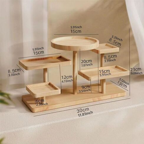 Multi-Layer Display Rack, Collection Statue, Counter Display Rack, Stand for Home Parties, 30x13.5x23cm in Saudi Arabia