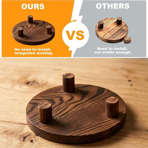 6 PCS 5/6/8 Inch Wooden Risers for Display Wood Pedestal Stand Round Mini Tray Stand Rustic Riser Tray Tiered Tray Decor for Party, Wedding, Birthday, Baby Shower in Saudi Arabia