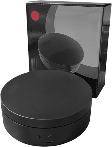 Electric Rotating Display Stand, 360 Degree Motorized Rotating Turntable Display Stand with USB Power Cable for Photography Products and Shows, Jewelry, Watch, 3D Models(COLOR:Black) in Saudi Arabia