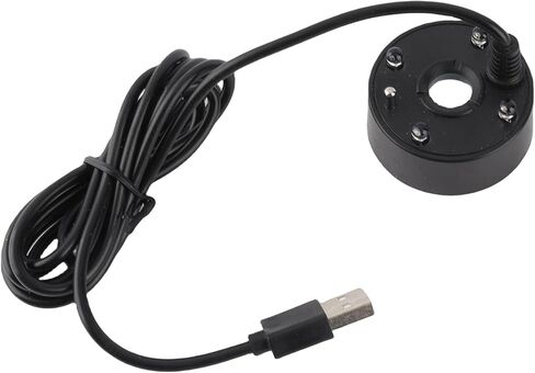 Tissting USB Fountain Atomizer with LED Lights - 5V Humidifier for Indoor Outdoor Ponds, Fish Tanks, Home Decor and Festive Ambiance with Colorful Mist Effect (White) in Kuwait