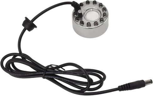 Tissting 12 LED Mist Maker with DC 5V Interface - Humidifier Fogger for Water Fountain Pond Rockery Fish Tank Creates Magical Ambience in Kuwait