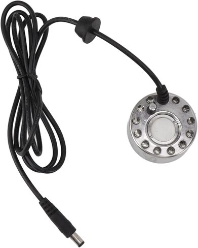 Tissting 12 LED Mist Maker with DC 5V Interface - Humidifier Fogger for Water Fountain Pond Rockery Fish Tank Creates Magical Ambience in Kuwait