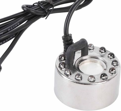 مرطب الضباب Tissting 12 لون LED متغير - رذاذ من سبائك الزنك لنافورة المياه ومزهرية الصخور لحمام الطيور، 233 جم/8.22 أونصة in Kuwait