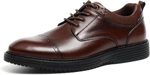 Men's Full-Grain Leather Oxfords, Business Formal Dress Shoes with Arch Support, Comfortable for Office, Daily & Dating in Saudi Arabia