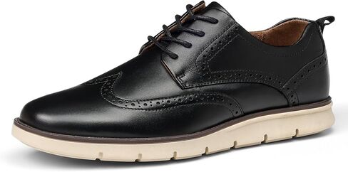 Men's Full-Grain Leather Oxfords, Business Formal Dress Shoes with Arch Support, Comfortable for Office, Daily & Dating in Saudi Arabia