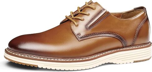 Men's Full-Grain Leather Oxfords, Business Formal Dress Shoes with Arch Support, Comfortable for Office, Daily & Dating in Saudi Arabia