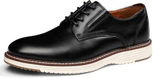 Men's Full-Grain Leather Oxfords, Business Formal Dress Shoes with Arch Support, Comfortable for Office, Daily & Dating in Saudi Arabia
