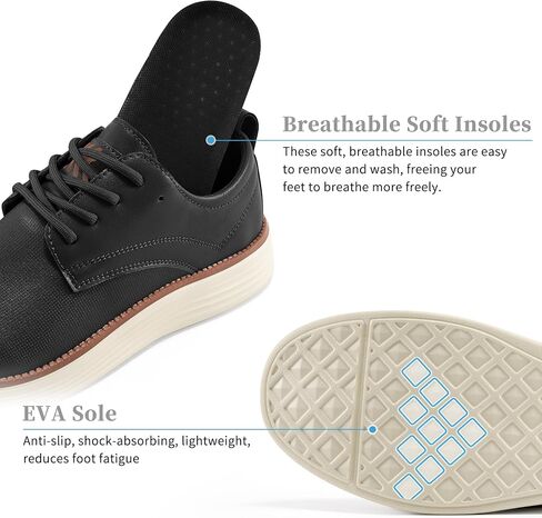Men's Dress Sneakers Lightweight Casual Business Formal Oxfords Shoes in Kuwait