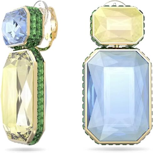 SWAROVSKI Orbita Clip Earrings, Asymmetrical, Octagon Cut in Saudi Arabia