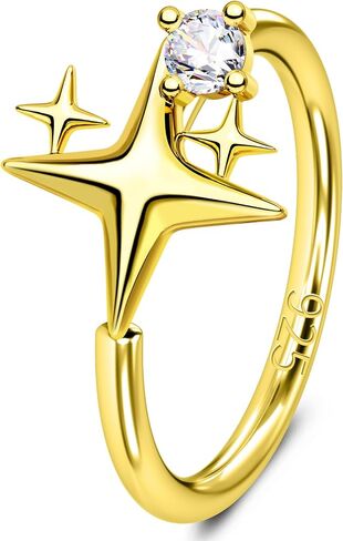 OUFER 20G Star Nose Rings Hoops 925 Sterling Silver CZ Twist Nose Piercing Jewelry 6mm/7mm/8mm Silver/Gold Hypoallergenic Daith Helix Rook Tragus Piercing Jewelry for Women in Kuwait