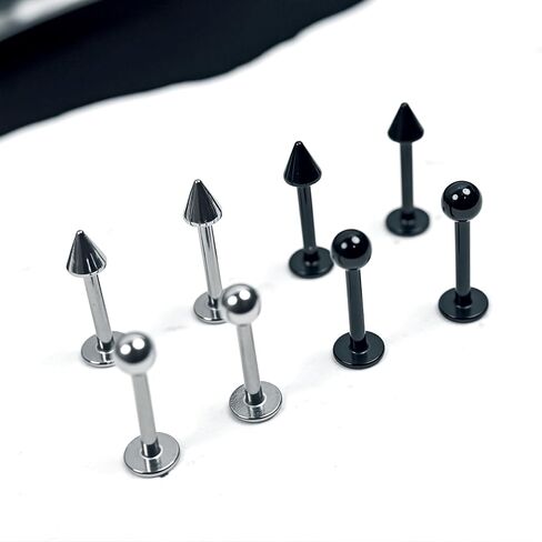 34Pcs 16G Lip Rings Stainless Steel Labret Jewelry Lip Barbell Spike Snake Bite Piercing Jewelry Horseshoe Septum Nose Ring Cartilage Tragus Helix Earrings Studs in Saudi Arabia