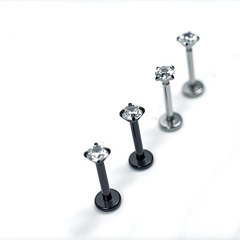 34Pcs 16G Lip Rings Stainless Steel Labret Jewelry Lip Barbell Spike Snake Bite Piercing Jewelry Horseshoe Septum Nose Ring Cartilage Tragus Helix Earrings Studs in Saudi Arabia