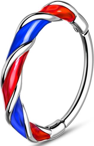 Melighting 20G Colorful Nose Ring Hoop, 7/8 mm Gold Nose Piercing Jewelry Stainless Steel 316L, Cute Hinged Segment Clicker Lobe Helix Cartilage Piercing for Women Daily Wear in Kuwait