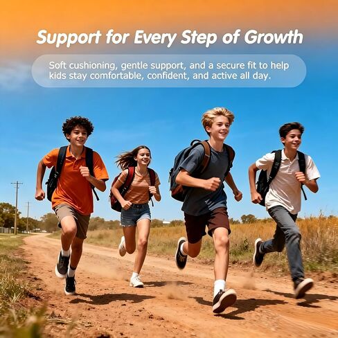 4D Cloud-Soft Comfort Insoles for Kids and Youth - Trim-to-Fit Insoles with Arch Support and Shock Absorption - Breathable Memory Foam Kids Shoe Inserts Designed for Growing Feet (US Youth 5Y - 6Y) in Kuwait