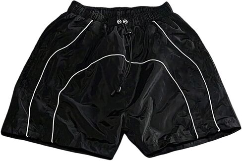 VIPWOLF Men's Y2k Shorts Drawstring Elastic Waist Wide Leg Streetwear Hip Hop Workout Athletic Casual Summer Track Shorts in Kuwait