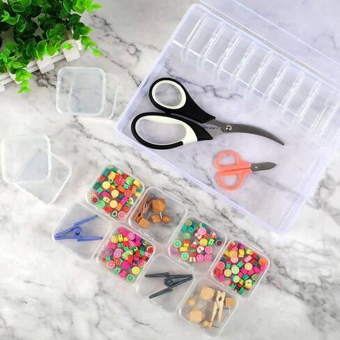 31PCS Bead Organizer Box,Small Bead Organizers and Storage Plastic Cases Mini Clear Bead Storage Containers Boxes (1) in Kuwait