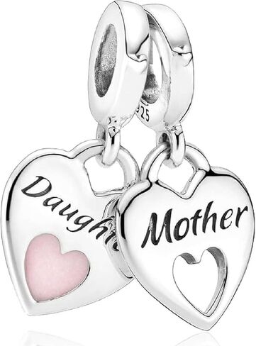 Heart Mom Charms 925 Sterling Silver Bead for Bracelets and Necklaces For Women Jewelry Present in Kuwait