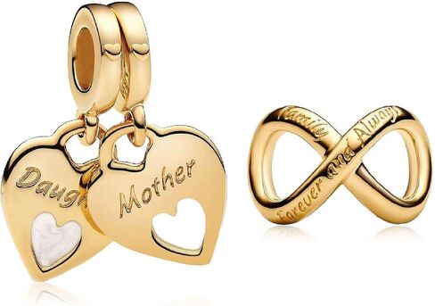 Heart Mom Charms 925 Sterling Silver Bead for Bracelets and Necklaces For Women Jewelry Present in Kuwait
