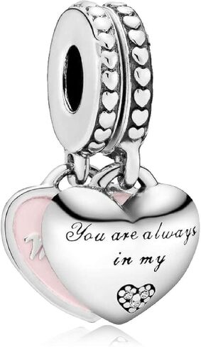 Heart Mom Charms 925 Sterling Silver Bead for Bracelets and Necklaces For Women Jewelry Present in Kuwait