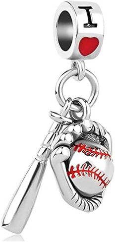 KunBead Love Baseball Bead Charms متوافقة مع أساور Pandora in Kuwait