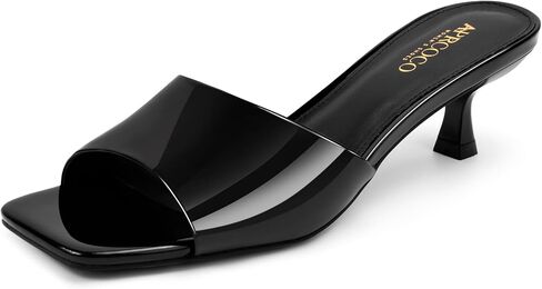 AprCoco Women Kitten Heels Sandals Low Heels Square Open Toe One Band Slip-On Heeled Mules Comfortable Dressy Vacation Sandals in Saudi Arabia