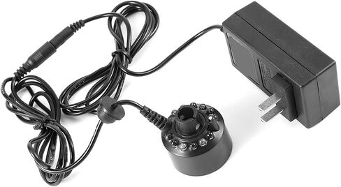 Buachois 12 LED Color Changing Mist Maker for Water Fountain Pond, Air Humidifier with Power Adapter for Indoor Outdoor Water Feature in Kuwait