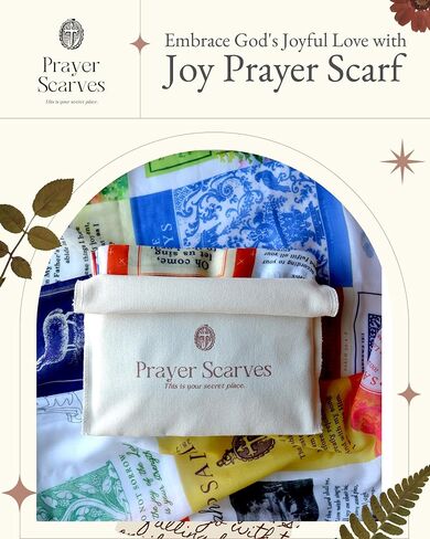 Joy Scripture Prayer Scarf for Women | Classic Shawl Christian Wrap, 24 Uplifting Bible Verses | Encouraging Christian Gift in Saudi Arabia