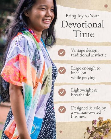 Joy Scripture Prayer Scarf for Women | Classic Shawl Christian Wrap, 24 Uplifting Bible Verses | Encouraging Christian Gift in Saudi Arabia