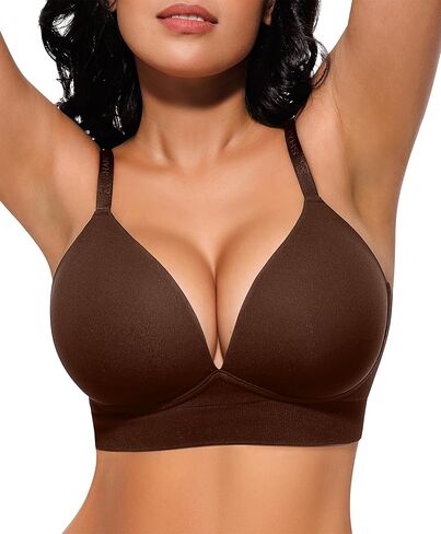 حمالة صدر SHAPELLX عميقة على شكل حرف V حمالة صدر لاسلكية رافعة للصدر بدون خياطة غير مبطنة حمالة صدر مريحة يغرق أشرطة قابلة للتعديل Bralette in Kuwait