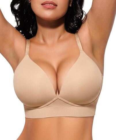 حمالة صدر SHAPELLX عميقة على شكل حرف V حمالة صدر لاسلكية رافعة للصدر بدون خياطة غير مبطنة حمالة صدر مريحة يغرق أشرطة قابلة للتعديل Bralette in Kuwait