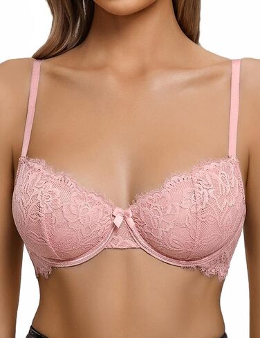Avidlove Women's Lace Bra Sexy Balconette Sheer Mesh Bras Unlined Lingerie A-D, S-2XL in Saudi Arabia
