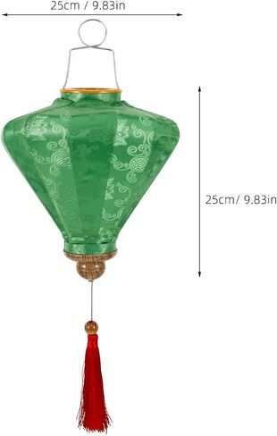 ARTIBETTER Vietnamese Hanging Lantern Decorative Cloth Lantern for Wedding Party Garden Festival Ambiance 9.84 Inch Traditional Craftsmanship Outdoor Decor in Kuwait
