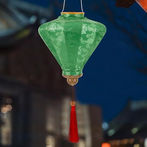 ARTIBETTER Vietnamese Hanging Lantern Decorative Cloth Lantern for Wedding Party Garden Festival Ambiance 9.84 Inch Traditional Craftsmanship Outdoor Decor in Kuwait