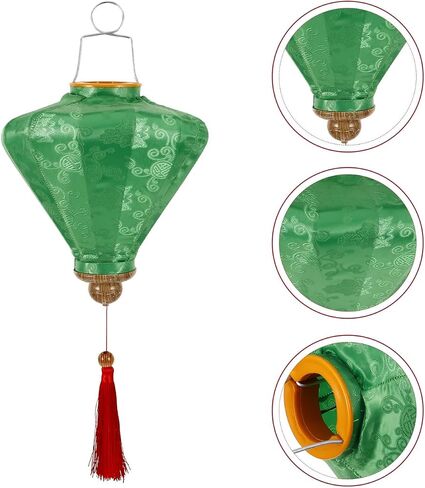 ARTIBETTER Vietnamese Hanging Lantern Decorative Cloth Lantern for Wedding Party Garden Festival Ambiance 9.84 Inch Traditional Craftsmanship Outdoor Decor in Kuwait
