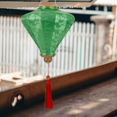 ARTIBETTER Vietnamese Hanging Lantern Decorative Cloth Lantern for Wedding Party Garden Festival Ambiance 9.84 Inch Traditional Craftsmanship Outdoor Decor in Kuwait