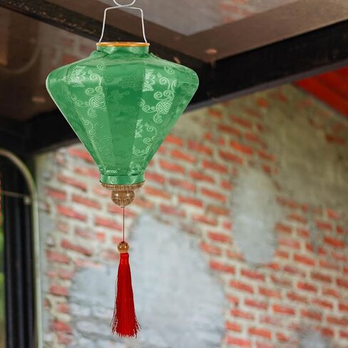 ARTIBETTER Vietnamese Hanging Lantern Decorative Cloth Lantern for Wedding Party Garden Festival Ambiance 9.84 Inch Traditional Craftsmanship Outdoor Decor in Kuwait