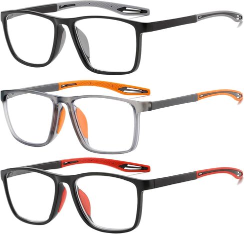 Reading Glasses for Men Sporty Design TR90 Blue Light Blocking Reader Comfortable and Flexible Lightweight in Saudi Arabia