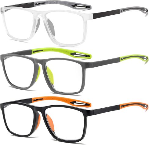 Reading Glasses for Men Sporty Design TR90 Blue Light Blocking Reader Comfortable and Flexible Lightweight in Saudi Arabia