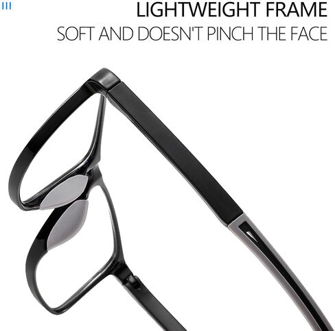 Reading Glasses for Men Sporty Design TR90 Blue Light Blocking Reader Comfortable and Flexible Lightweight in Saudi Arabia