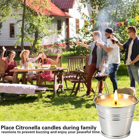 Citronella Candles Outdoor 16 Pack, 2 oz Small Tin Candles for Patio, Natural Soy Wax Candle with Citronella Oil, 160 Hours Total Burn Time for Backyard, Garden, Deck, Camping, Summer Parties in Saudi Arabia