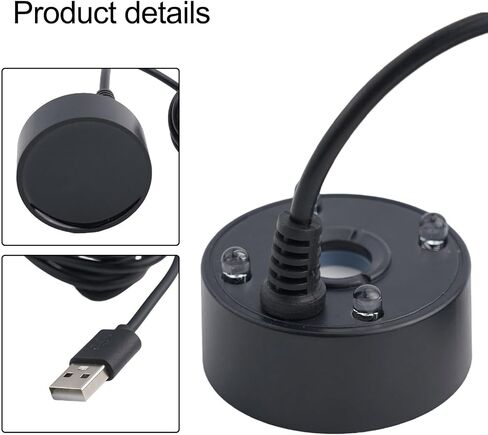 USB Mist Maker Fogger with Colorful LED Lights, 5V Ultrasonic Water Fountain Pump for Pond Fish Tank Vase Halloween Decor, 300ml/H Evaporation Capacity in Saudi Arabia