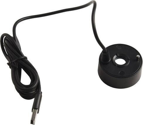 USB 5V Mist Maker Fogger with Long Cable for Indoor Fountain Pond Aquarium Vase Rockery Water Feature Landscaping Humidifier(Black) in Saudi Arabia