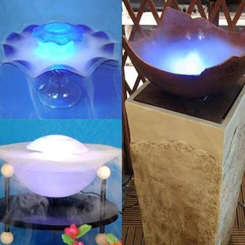 Gavigain Ultrasonic Fog Machine Stainless Steel Mist Maker with 12 LED Lights for Fountain Pond in Kuwait