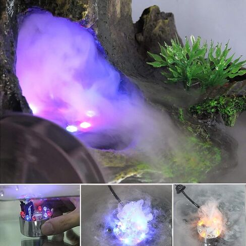 Gavigain Ultrasonic Fog Machine Stainless Steel Mist Maker with 12 LED Lights for Fountain Pond in Kuwait