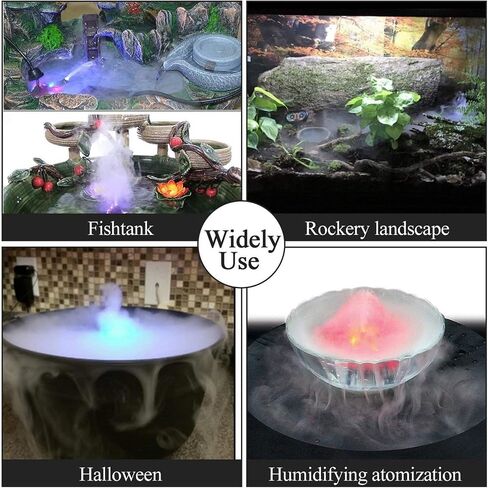 Gavigain Ultrasonic Fog Machine Stainless Steel Mist Maker with 12 LED Lights for Fountain Pond in Kuwait