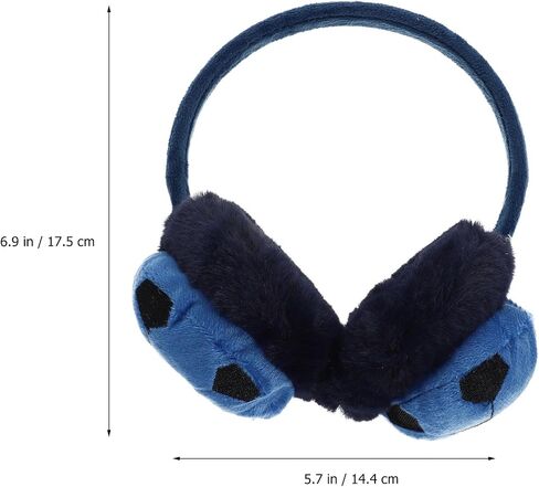 SUPVOX Soccer-shaped Boys Winter Earmuffs, Blue-black Outdoor Ear Warmer, Comfortable Warm Ear Cover in Kuwait